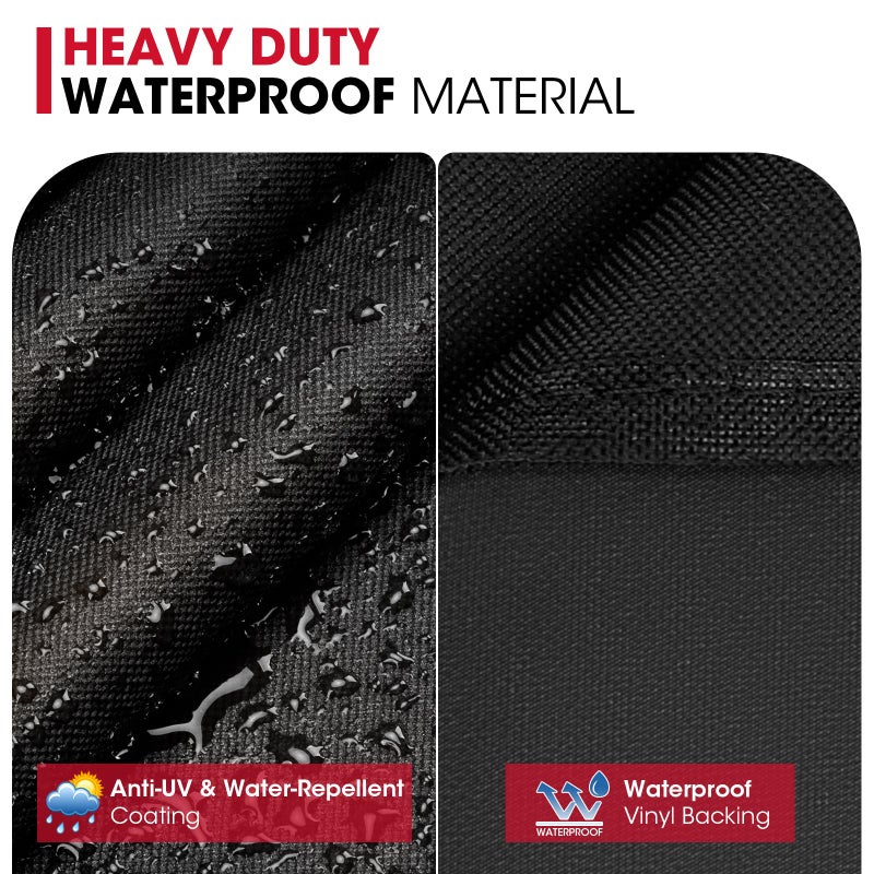 Unicook 50 Inch Outdoor BBQ Grill Cover with Air Vents/Handles/Straps, Heavy Duty Waterproof, Fade Resistant, Fits for Weber Char-Broil Nexgrill 2-3 Burner Gas Grills etc - Image 3